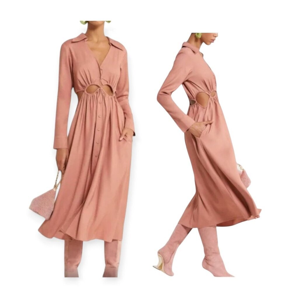 Cult Gaia Lou button down, cut out dress, Color: Jaipur,  Size S, NWT